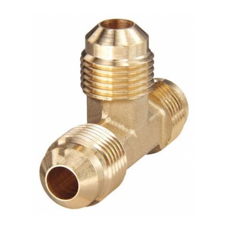 Everflow 1/2" Flare Tee Pipe Fitting; Brass F44-12